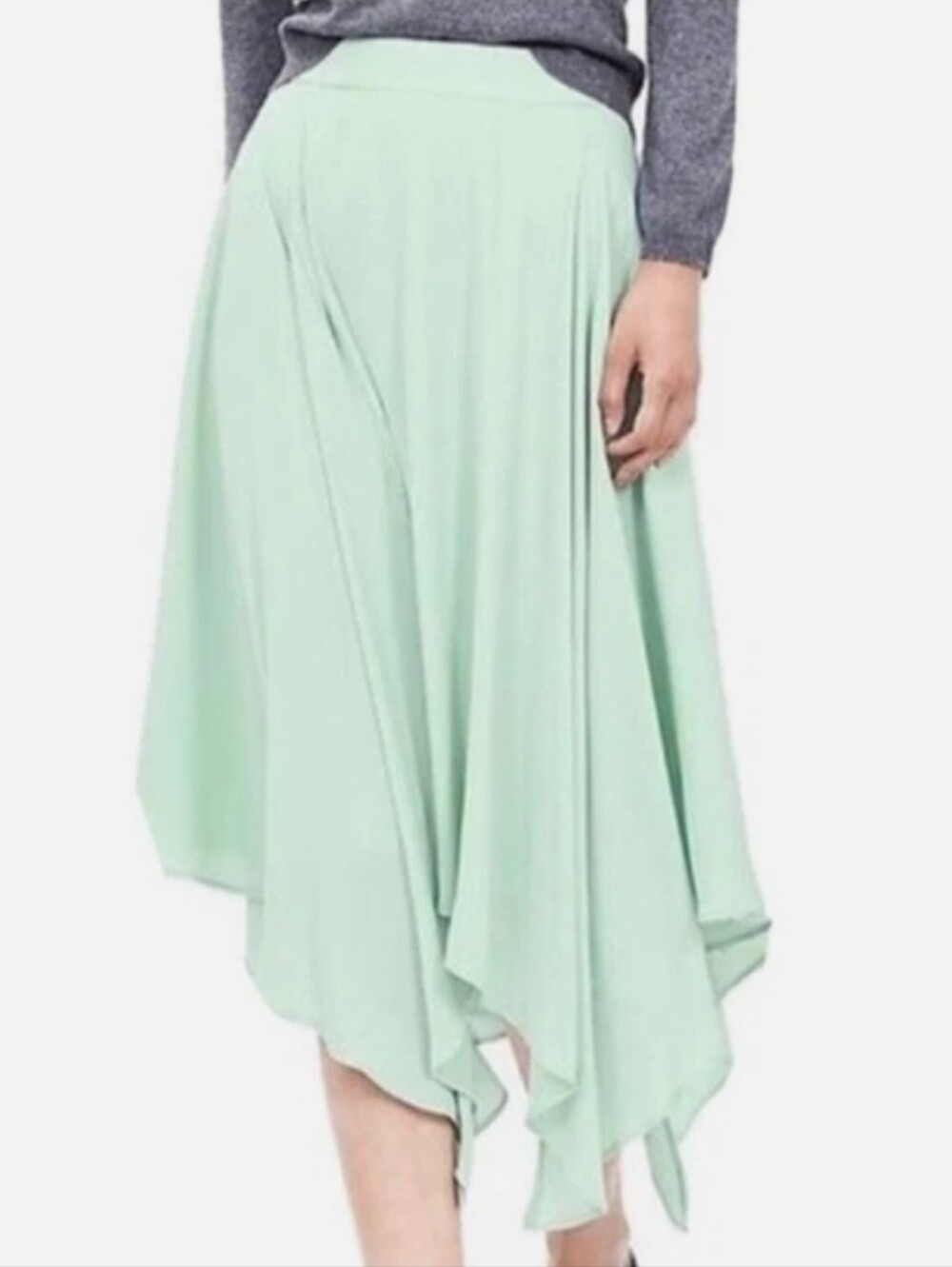 Banana Republic Mint Green Handkerchief Hem Skirt